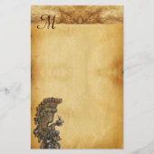 ANTIEK KNIGHT HELMET MET ELGF-parchment Briefpapier (Voorkant)