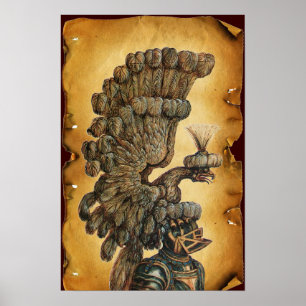 ANTIEK KNIGHT HELMET MET ELGF-parchment Poster