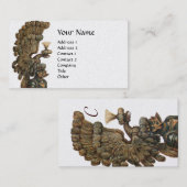 ANTIEK KNIGHT HELMET MET ELGF WINGS MONOGRAM VISITEKAARTJE (Voorkant / Achterkant)