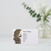 ANTIEK KNIGHT HELMET MET ELGF WINGS MONOGRAM VISITEKAARTJE (Staand voorkant)