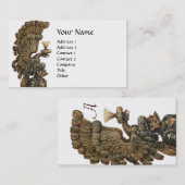 ANTIEK KNIGHT HELMET MET ELGF WINGS MONOGRAM VISITEKAARTJE (Voorkant / Achterkant)