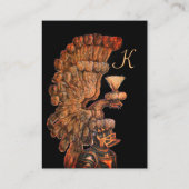 ANTIEK KNIGHT HELMET MET ELGF WINGS MONOGRAM VISITEKAARTJE (Achterkant)