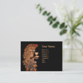 ANTIEK KNIGHT HELMET MET ELGF WINGS MONOGRAM VISITEKAARTJE (Staand voorkant)