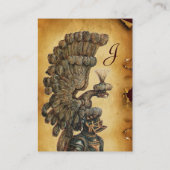 ANTIEK KNIGHT HELMET MET ELGF WINGS PARCHMENT VISITEKAARTJE (Achterkant)