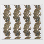 ANTIEK KNIGHT HELMET MET ELLE CADEAUPAPIER (Vlak)