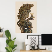 ANTIEK KNIGHT HELMET MET ELLE POSTER (Thuiskantoor)