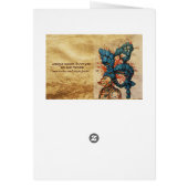 ANTIEK KNIGHT HELMET MET RODE BLAUWE VEREN (Achterkant)