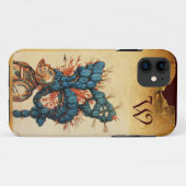 ANTIEK KNIGHT HELMET MET RODE BLAUWE VEREN Case-Mate iPhone CASE (Achterkant (horizontaal))