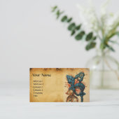 ANTIEK KNIGHT HELMET MET RODE BLAUWE VEREN VISITEKAARTJE (Staand voorkant)