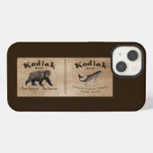 Antiek Kodiak Zalm Label iPhone Hoesje (Achterkant horizontaal)