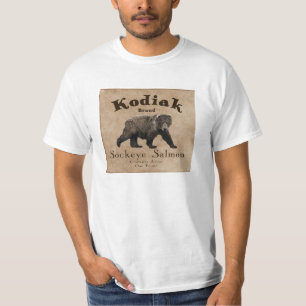 Antiek Kodiak Zalm Label T-shirt