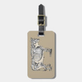 Antiek Koe Skeleton Botten Fun Bagagelabel (Voorkant verticaal)