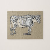 Antiek Koe Skeleton Botten Fun Legpuzzel (Horizontaal)