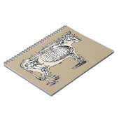 Antiek Koe Skeleton Botten Fun Notitieboek (Linkerzijde)