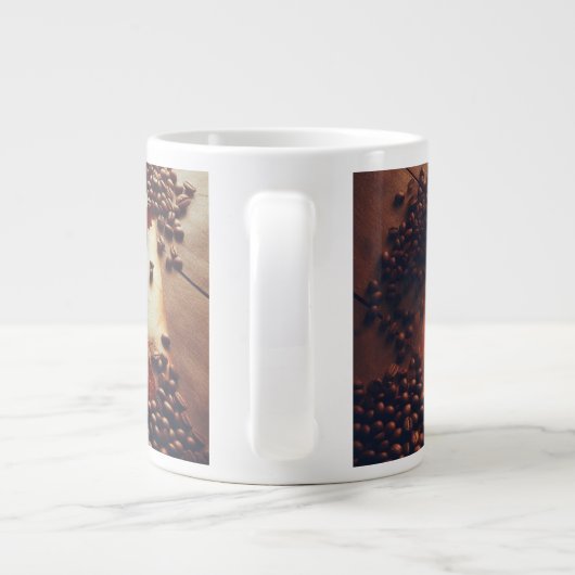 Antiek koffie Wereldkaart Mok (Achterkant)