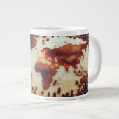 Antiek koffie Wereldkaart Mok (Voorkant rechts)