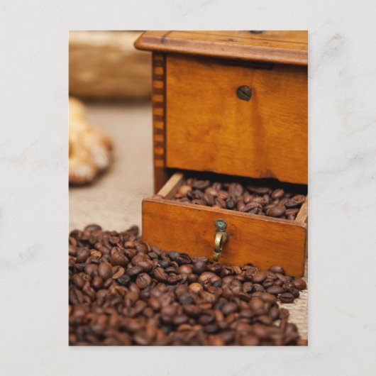 Antiek koffiebont/molen briefkaart (Voorkant)