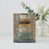 Antiek koffiekopjes briefkaart (Staand voorkant)