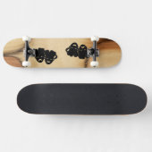 Antiek komedie en tragedie theater maskers jester skateboard (Horizontaal)