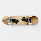 Antiek komedie en tragedie theater maskers jester skateboard (Horizontaal)
