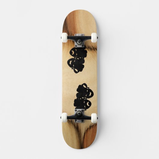 Antiek komedie en tragedie theater maskers jester skateboard (Voorkant)