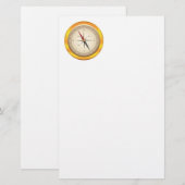 Antiek kompas briefpapier (Voorkant / Achterkant)