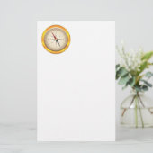 Antiek kompas briefpapier (Staand voorkant)