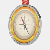 Antiek kompas metalen ornament (Links)