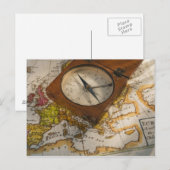 Antiek kompas op kaart (Voorkant / Achterkant)