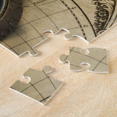 Antiek kompas op kaart legpuzzel (Zijkant)