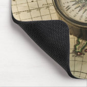 Antiek kompas op kaart muismat (Hoek)