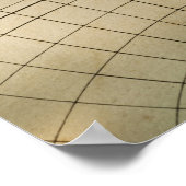 Antiek kompas op kaart poster (Hoek)