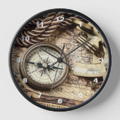 antiek kompas van steampunk kustlijn (Voorkant)