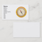 Antiek kompas visitekaartje (Voorkant / Achterkant)