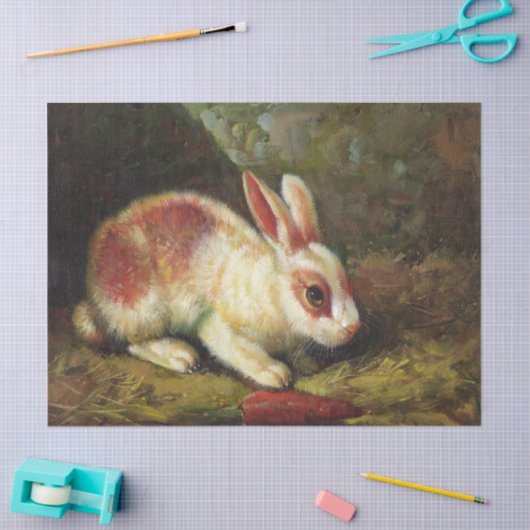  Antiek konijn Bunny Farmhouse Rustic Tissuepapier (Craft)