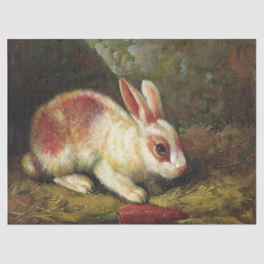 Antiek konijn Bunny Farmhouse Rustic Tissuepapier (Voorkant)