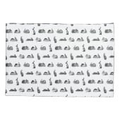 Antiek konijnen  Bunny Art CUSTOM BG COLOR Kussensloop (Achterkant)