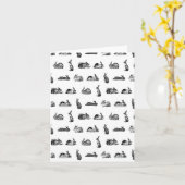 Antiek konijnen  kunst KLANTENKLEUR Kaart (Gele Bloem)