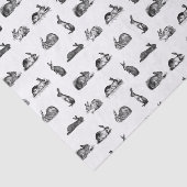 Antiek konijnen  kunst KLANTENKLEUR Tissuepapier (Detail)