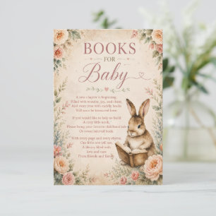 Antiek Konijnenboek Nieuw Hoofdstuk Begint Baby Sh Informatiekaartje