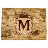 antiek koninklijke koning wereldkaart rustië groot cadeauzakje (Achterkant)