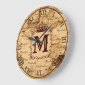  antiek koninklijke koning wereldkaart rustië grote klok (Hoek)