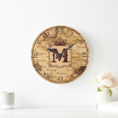  antiek koninklijke koning wereldkaart rustië grote klok (Huis)