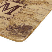 antiek koninklijke koning wereldkaart rustië snijplank (Hoek)