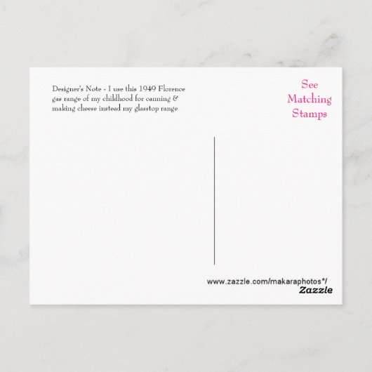 Antiek Kookfornuis Briefkaart 31413- aanpassen (Achterkant)