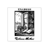 Antiek kookplaat Etching Henri Bacher Ex Libris Rubberstempel (Afrduk)