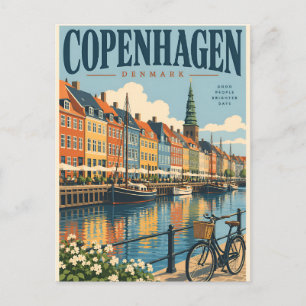 Antiek Kopenhagen Denemarken Briefkaart