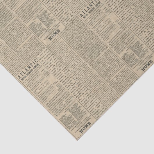 Antiek krant tissuepapier (Detail)