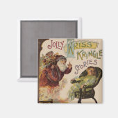 Antiek Kris Kringle Sanga Claus Magneet (Voorkant / Achterkant)