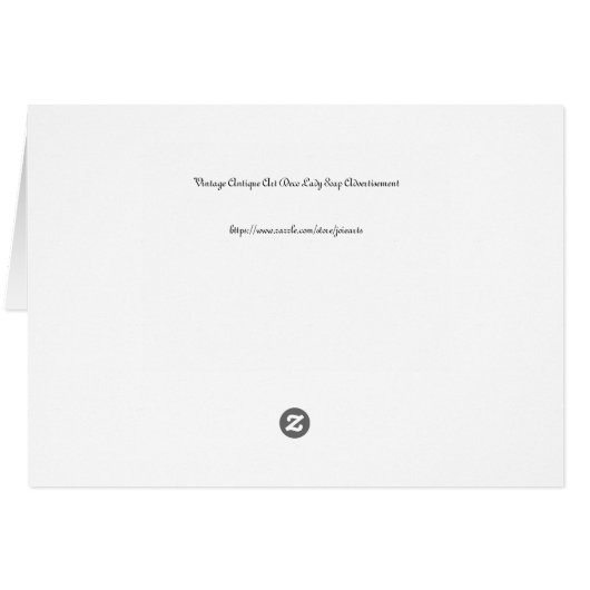 Antiek kunst Deco Lady Soap Advertisement (Achterkant Horizontaal)